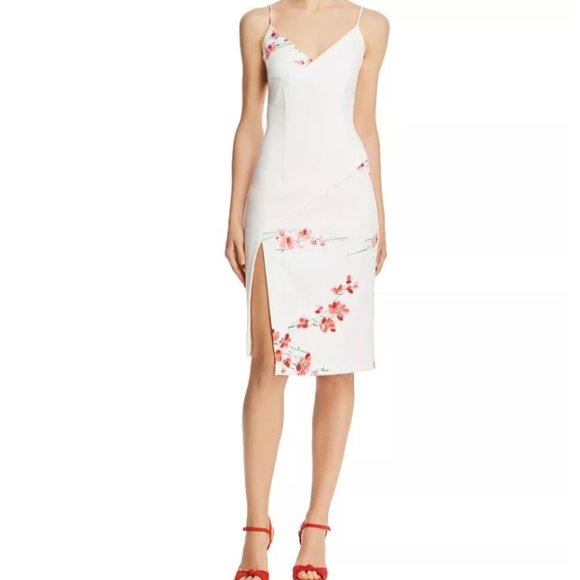 Black Halo Deetz Floral Sheath Dress Size 2 - Picture 1 of 12